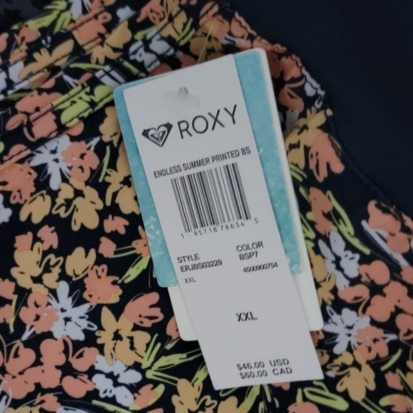 Roxy Endless Summer Printed Board Shorts, Mood Indigo, Women's Size XXL - Picture 3 of 6